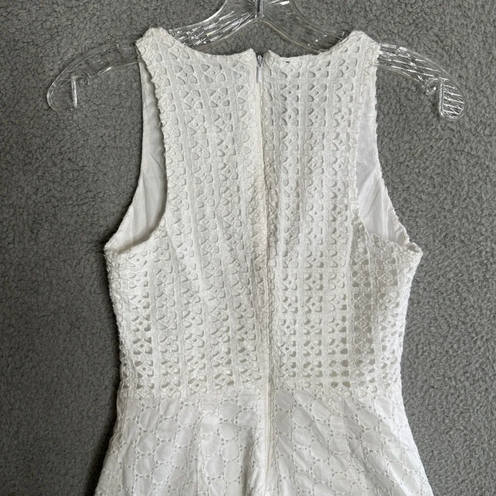 Old Navy Dress Womens Size 0 White Eyelet Cottagecore Minimalist Capsule - Picture 7 of 11